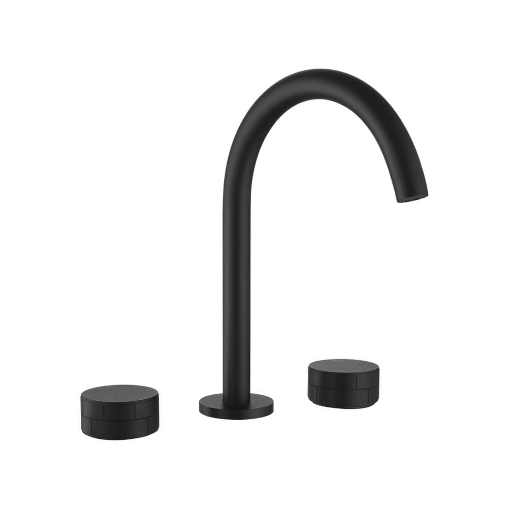 Modern Deck-Mounted 8 in.Widespread 3 Hole 2 Handle Bathroom Sink Basin Fau