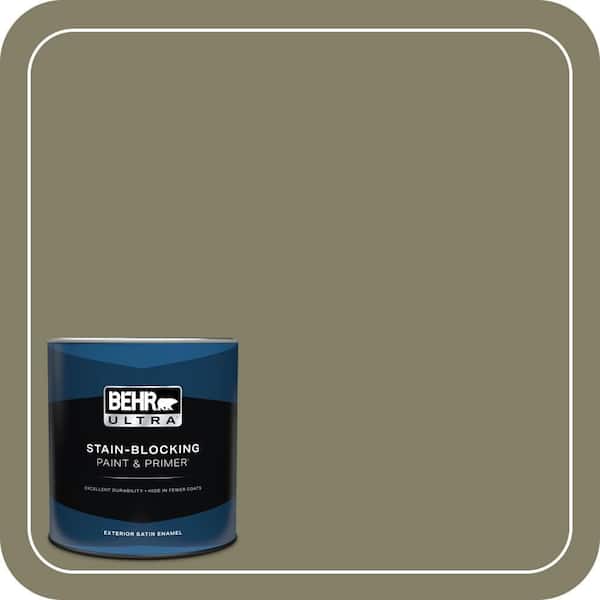 BEHR ULTRA 1 qt. #QE-37 Knotweed Satin Enamel Exterior Paint & Primer
