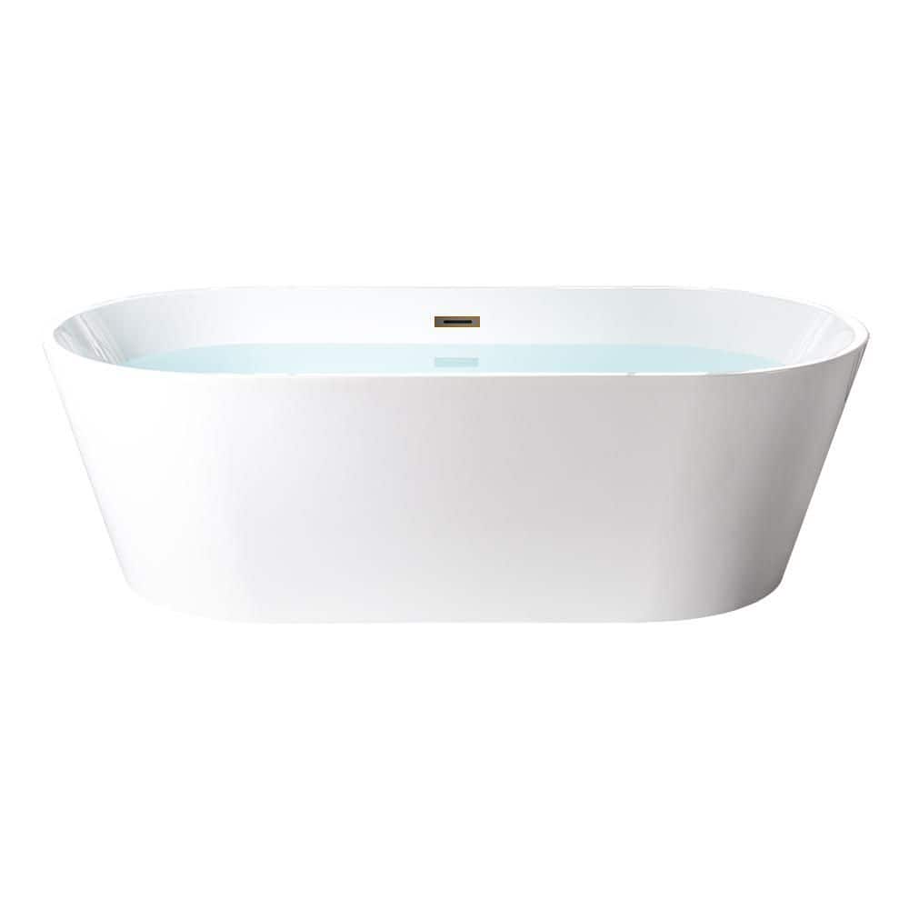 71 in. x 31.5 in. Soaking Bathtub with Center Drain in White with White Trim price history on PriceWatchPro