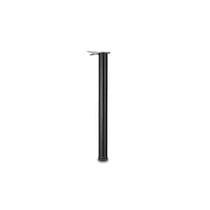 27 1/2 in. (700 mm) Black Metal Round Table Leg with Leveling Glide (4-Pack)