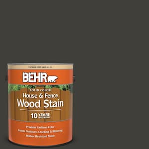 1 gal. #S-H-790 Black Suede Solid Color House and Fence Exterior Wood Stain