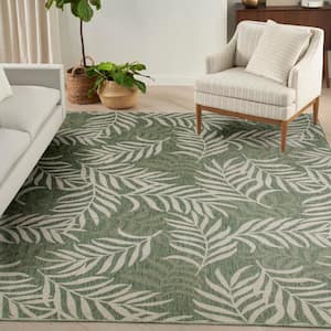 Garden Oasis Green Ivory 8 ft. x 10 ft. Nature-inspired Contemporary Area Rug