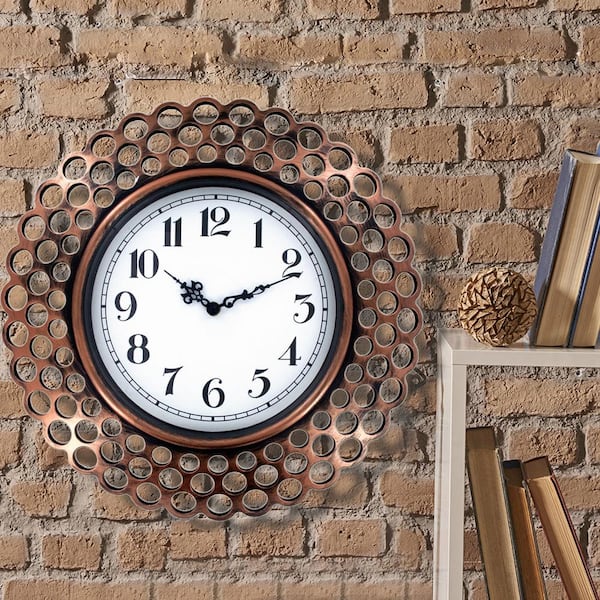Unbranded Bronze Hole Pattern Wall Clock