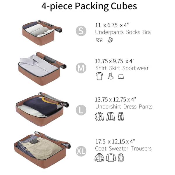 Merax Lightweight 4-Piece Cream Expandable ABS Hardshell Spinner