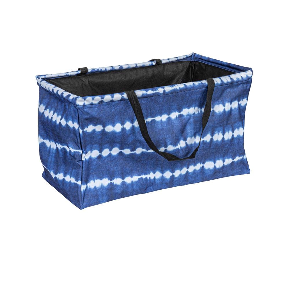 HOUSEHOLD ESSENTIALS Tie Dye Canvas with Vinyl Lining Tote Bag with Handles HE1132 - The Home Depot