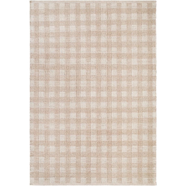 Livabliss Mardin Tan Checkered 6 ft. x 9 ft. Indoor Area Rug