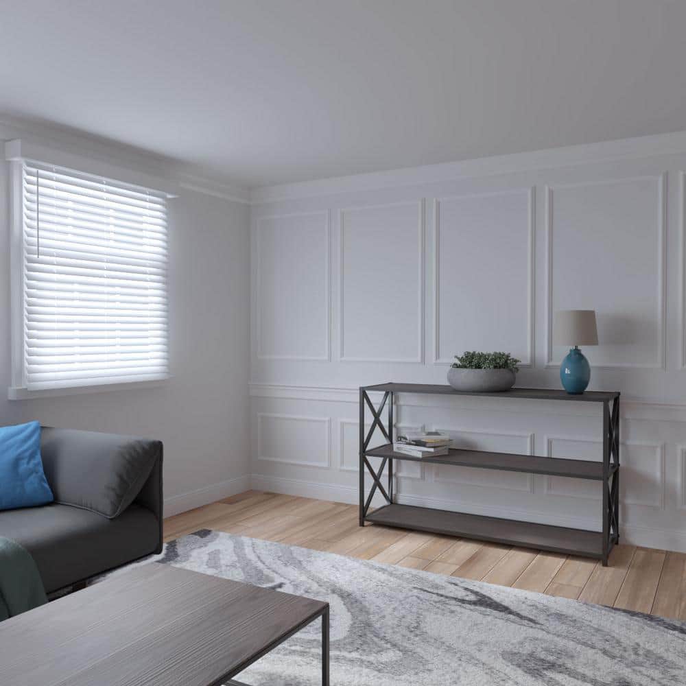 Adjustable White Polyurethane Ashford Square Panel Wainscot Kit