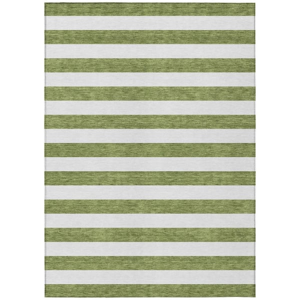 Addison Rugs Chantille ACN528 Olive 10 ft. x 14 ft. Machine Washable Indoor/Outdoor Geometric Area Rug