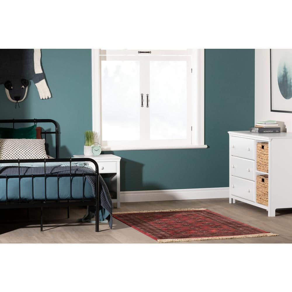 White Nursery Combo Dresser with Soft Close Drawer