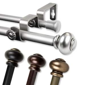 Yolanda 48 in. - 84 in.Double Curtain Rod in Satin Nickel