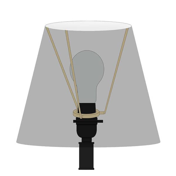Hampton BayMix & Match Cream Square Bell Accent Lamp Shade 