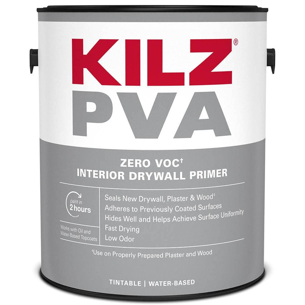 KILZ 1 gal. White Interior PVA Drywall Primer PX01001 - The Home Depot