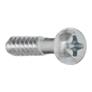 #8 x 1 in. Zinc Plated Phillips Round Head Wood Screw (6-Pack)