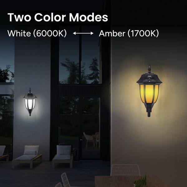 thumbnail image 2 of Lacasa 2 Pack Solar Wall Lights Outdoor, IP65 Waterproof Solar Sconce Lights With 2 Modes Dusk To Dawn LED Post Lights, Porch Wall Lanterns Security 2 of 12