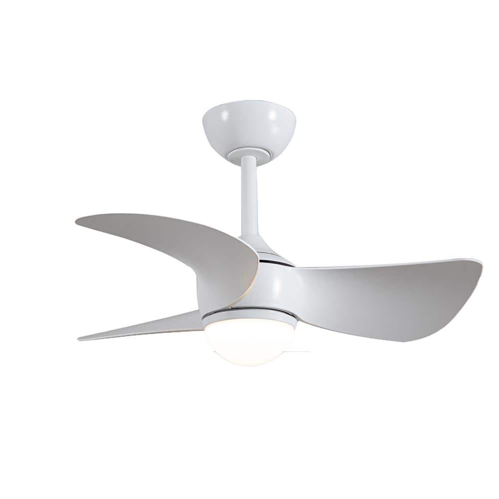 Warehouse of Tiffany Orla 29.9 in. 1-Light Indoor White Finish Ceiling Fan with Light Kit