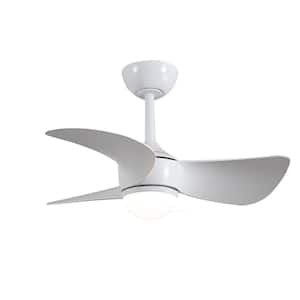 Orla 29.9 in. 1-Light Indoor White Finish Ceiling Fan with Light Kit