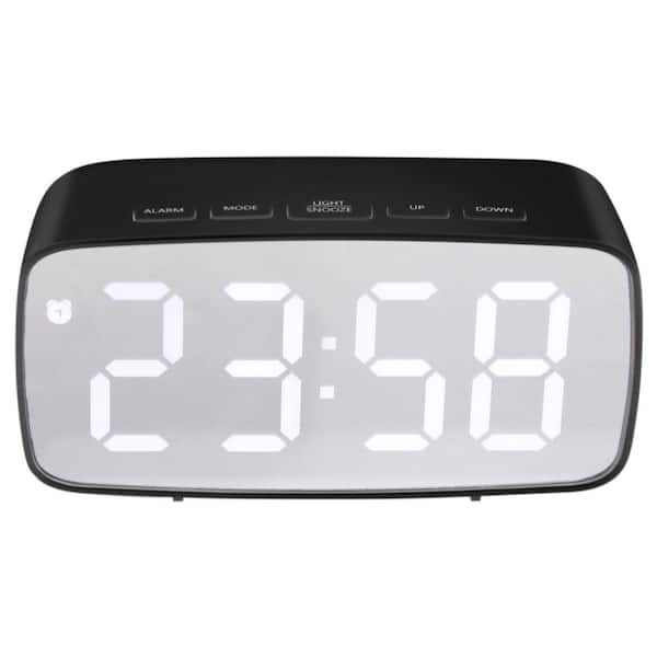 Infinity Instruments Black Tabletop Digital Alarm Clock