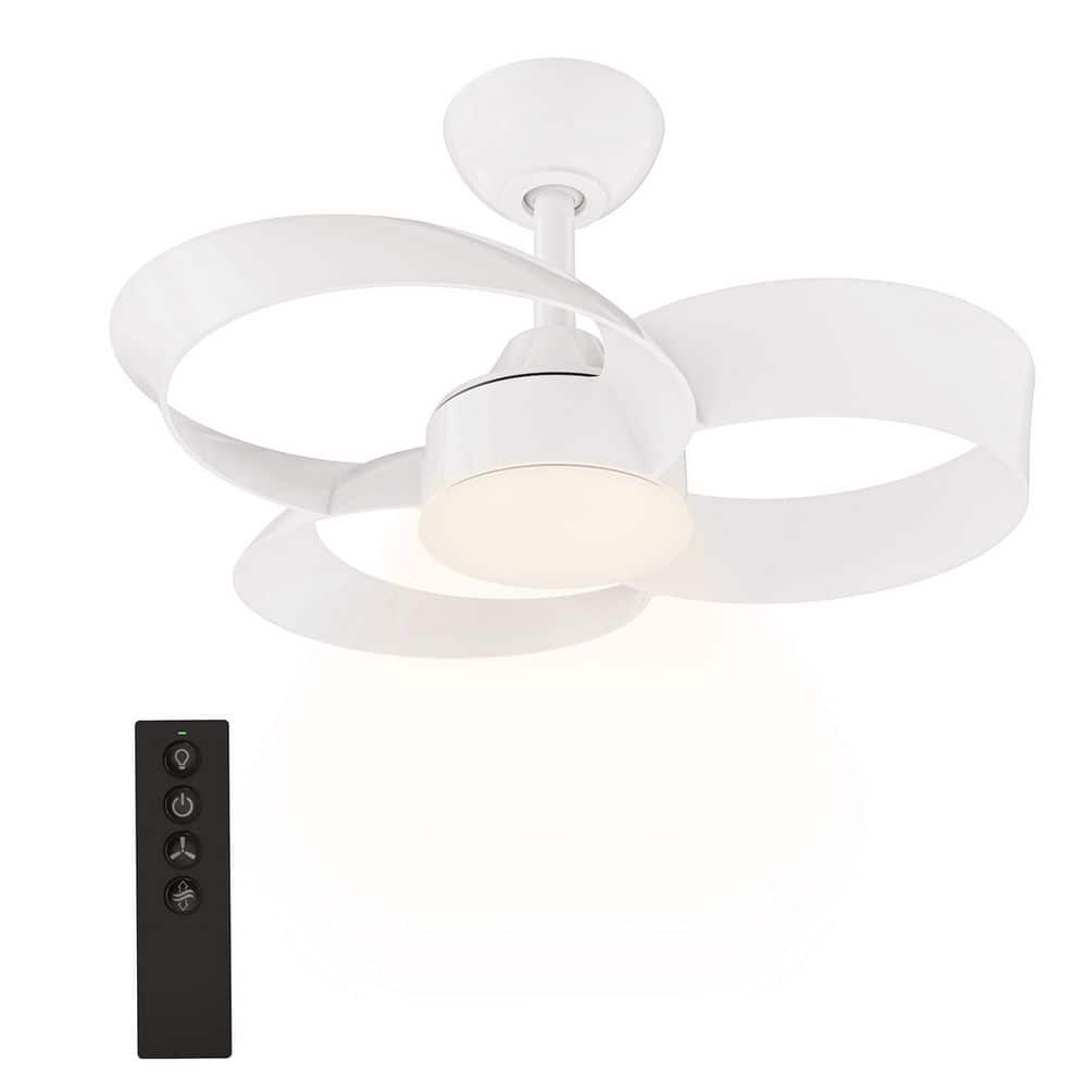 Breezism Windora 22 in. Indoor White Ceiling Fan with Dimmable