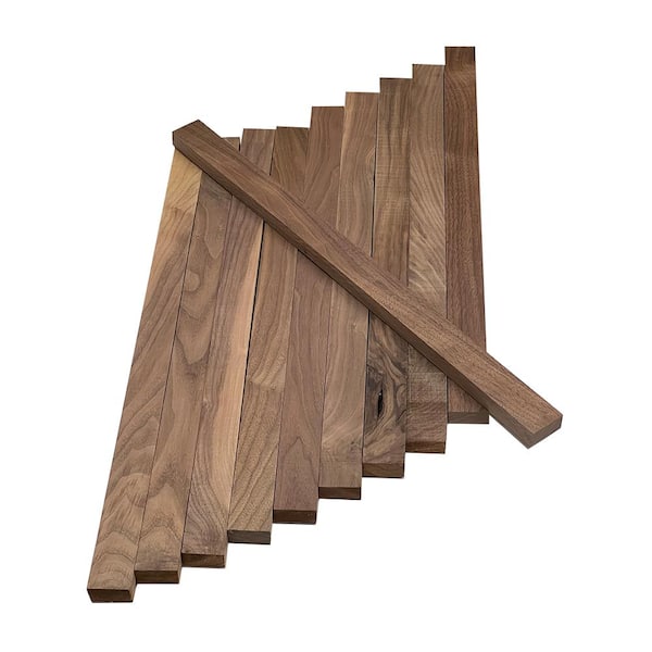 Swaner Hardwood 1 in. x 2 in. x 2 ft. Walnut S4S Board (10-Pack)