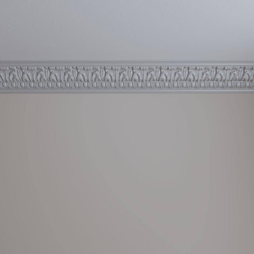 Primed White Polyurethane Geometric Crown Moulding Sample
