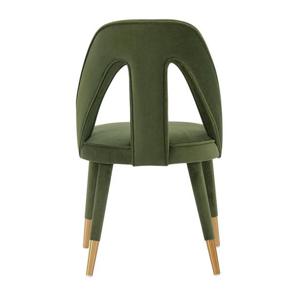 Manhattan Comfort Modern Neda Velvet Dining Chair in Olive Green - Set of 2 Manhattan Comfort Modern Neda Velvet Dining Chair in Olive Green - Set of 2