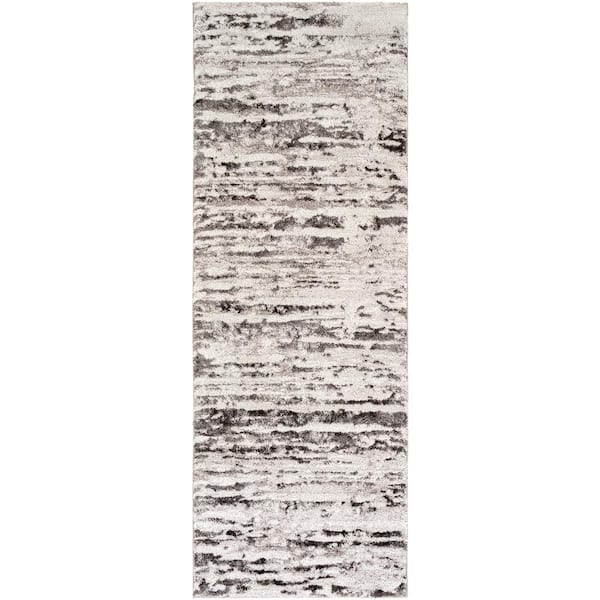 Livabliss Aldina Gray 2 ft. 7 in. x 7 ft. 3 in. Runner Rug Abstract