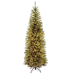 7 ft. Kingswood Fir Pencil Artificial Christmas Tree with Clear Lights