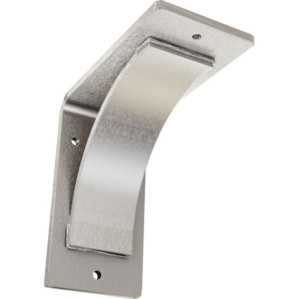 Ekena Millwork 3 in. x 6 in. x 6 in. Stainless Steel Morris Steel Bracket