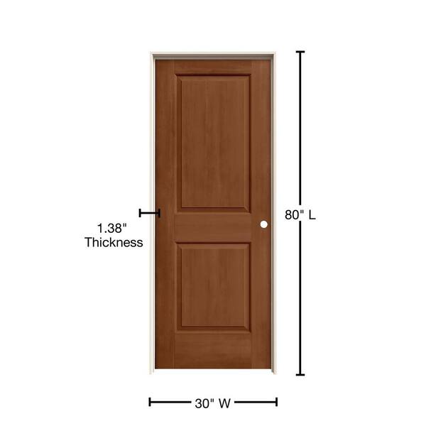 JELD-WEN 30 in. x 80 in. Carrara 2 Panel Left-Hand Solid Core
