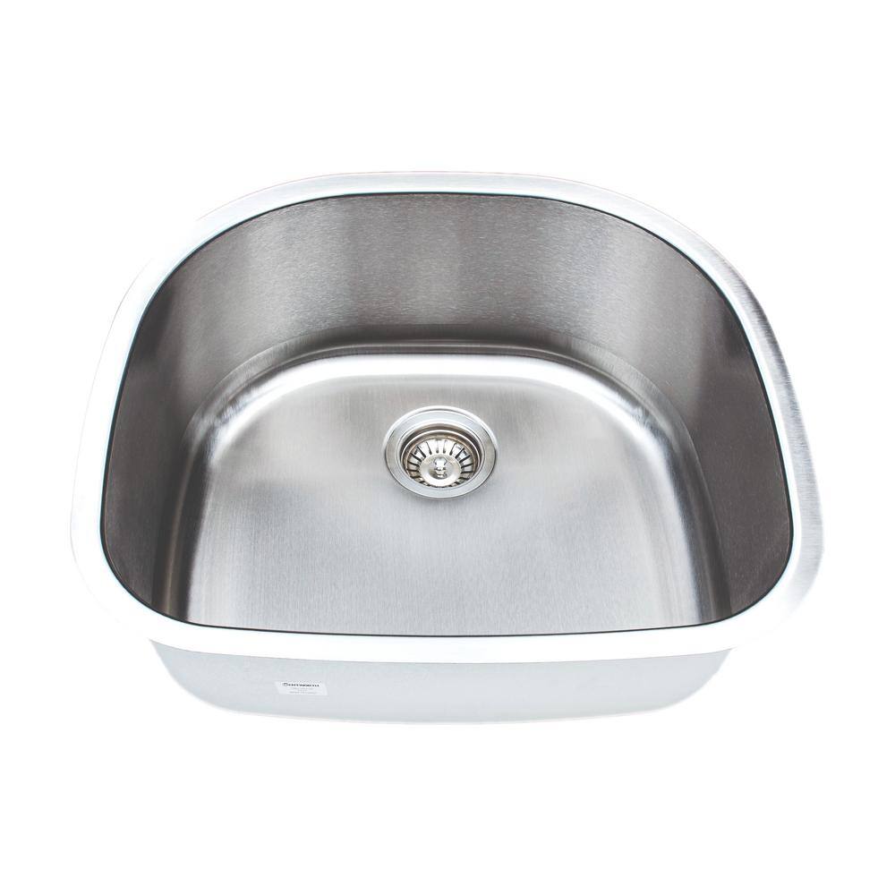 23.5'' Stainless Steel Undermount Single Bowl Kitchen Sink