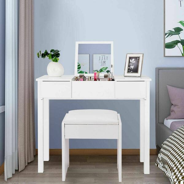 white stool for bedroom