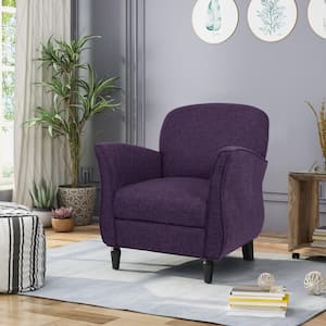 Swainson Traditional Purple Tweed Fabric Armchair