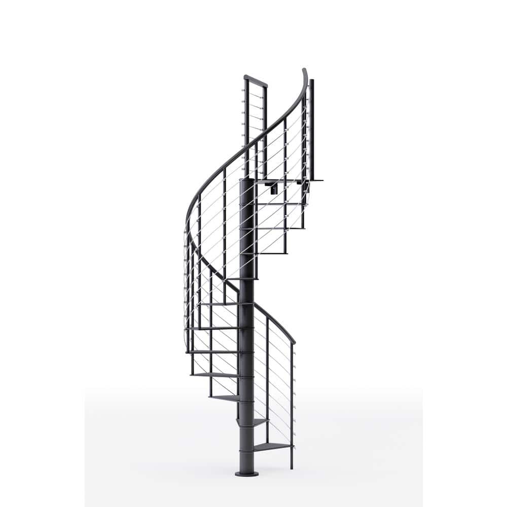 Hayden Black Interior 42in Diameter, Fits Height 85in - 95in, 1 42in Tall Platform Rail Spiral Staircase Kit price history on PriceWatchPro