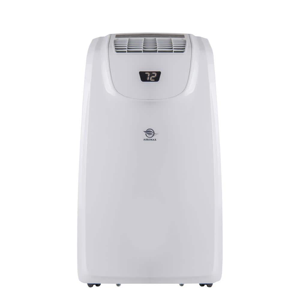 AireMax 8,000 BTU White Portable Air Conditioner with Heater and Remote
