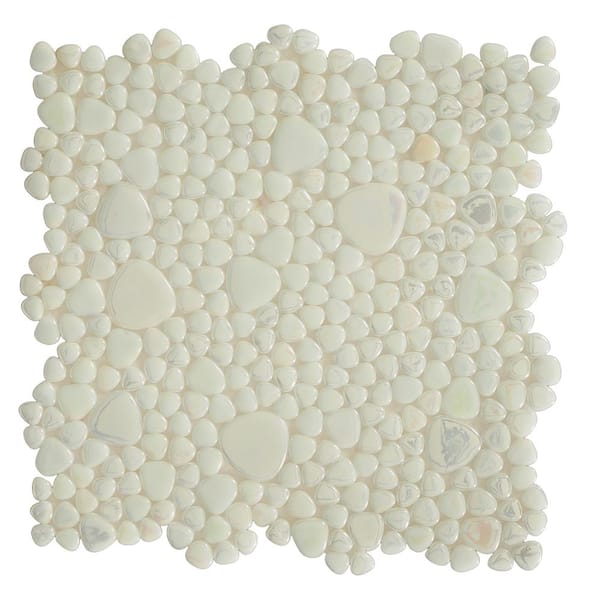 Apollo Tile (Sample) Deluxe White 3-in x 6-in Glossy Ceramic Marble Look Floor and Wall Tile