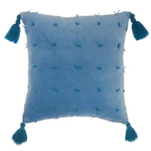 Lifestyles Blue 18 in. x 18 in. Throw Pillow