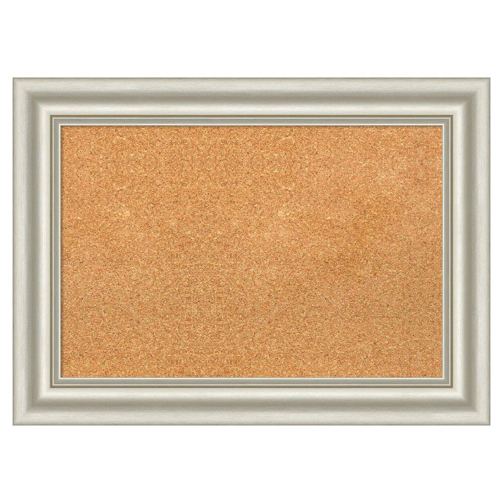 Sophia Silver 30 in. x 22 in. Poly Framed Natural Cork Memo Board price history on PriceWatchPro