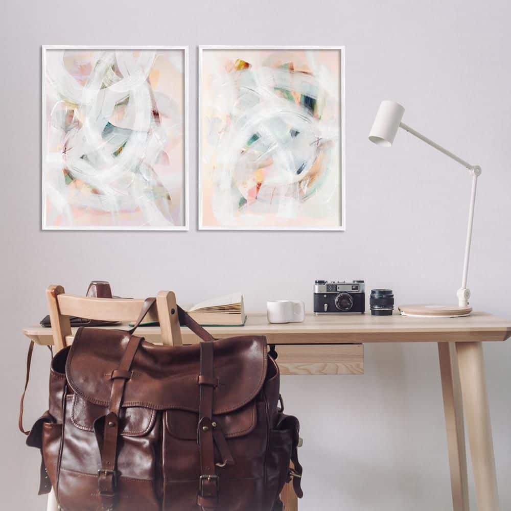 Subtle and Soft Abstraction by Gemma Bardot 2 Piece White Framed Abstract Giclee Art Print 30 in. x 24 in. price history on PriceWatchPro
