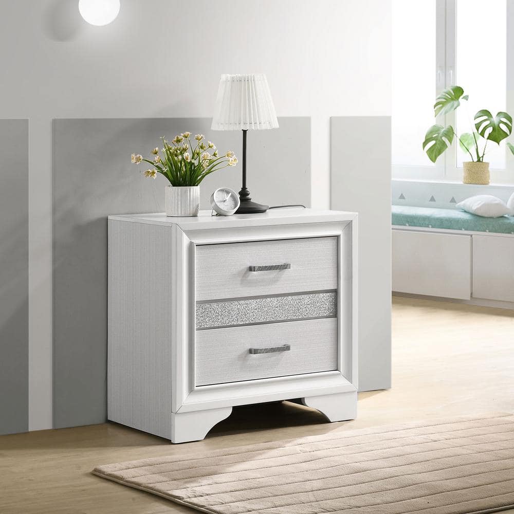 Coaster white nightstand discount