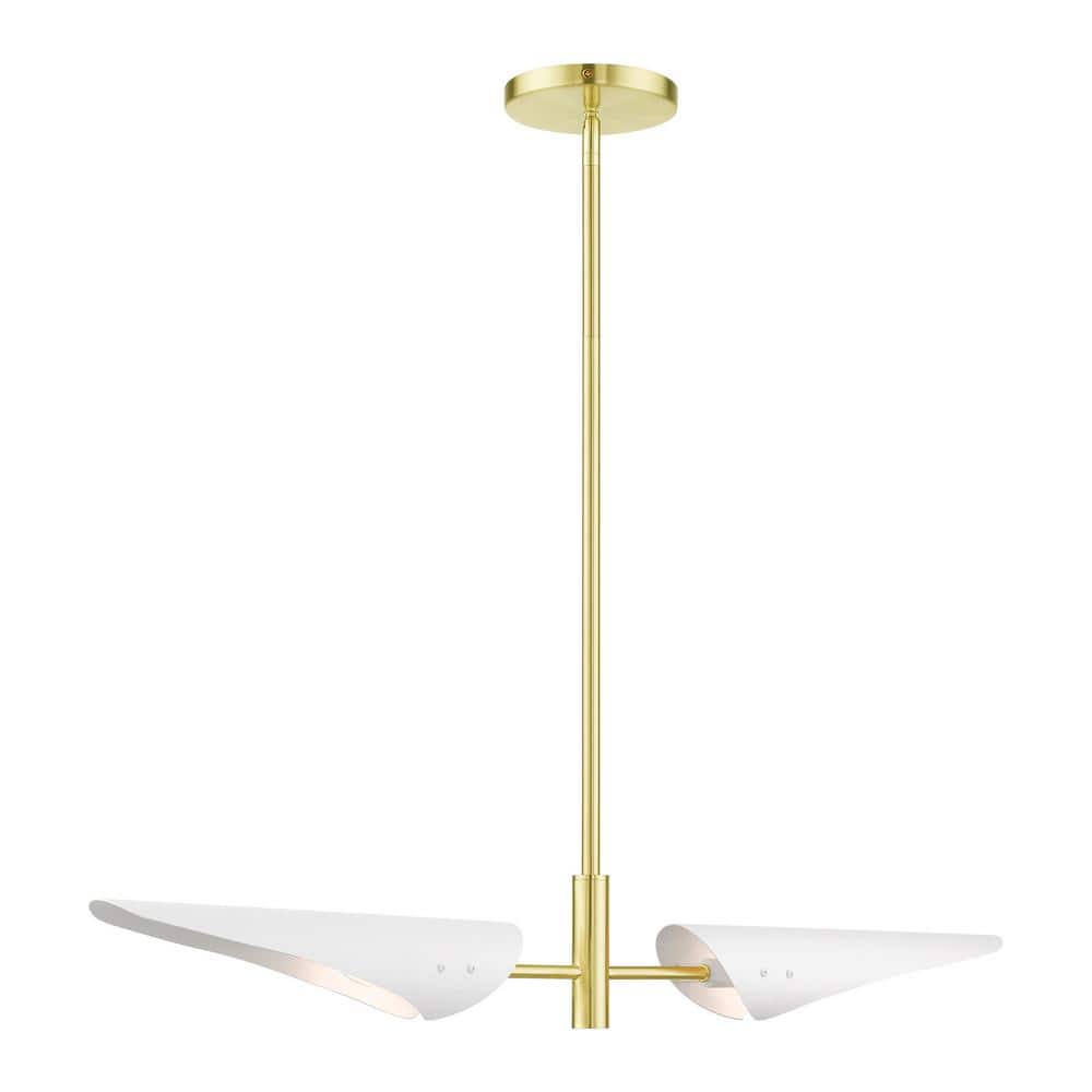 Bellcrest 2-Light Satin Brass Linear Chandelier price history on PriceWatchPro