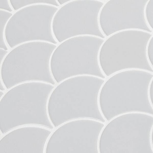 Scallop Lace Loving Earth Grey Glossy & Matte Porcelain Tile SCL592