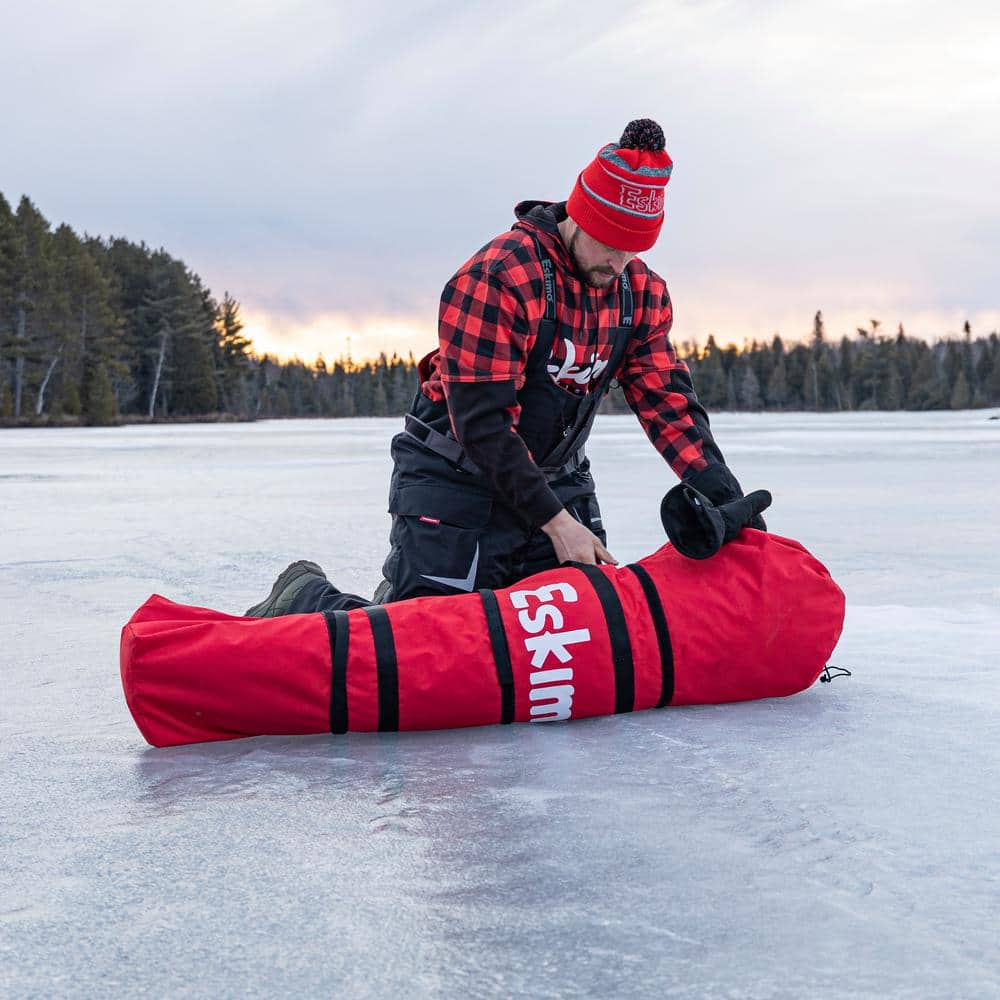 Eskimo QuickFish 3-Person Red Insulated Pop-Up Ice Fishing Shelter