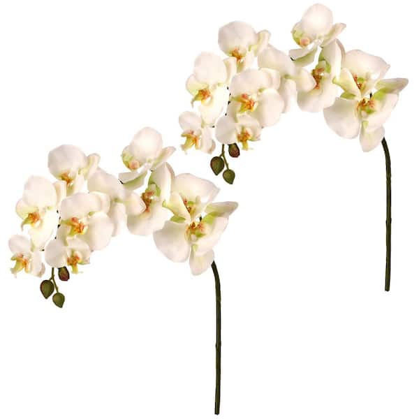 Regency International 34 in. White Artificial Orchid Flower Stem