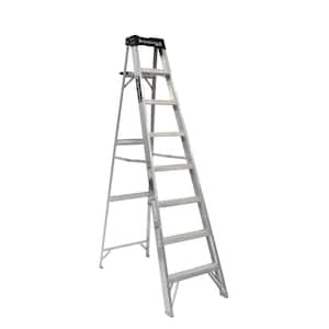 8 ft. Aluminum Step Ladder with 300 lbs. Load Capacity Type IA Duty Rating