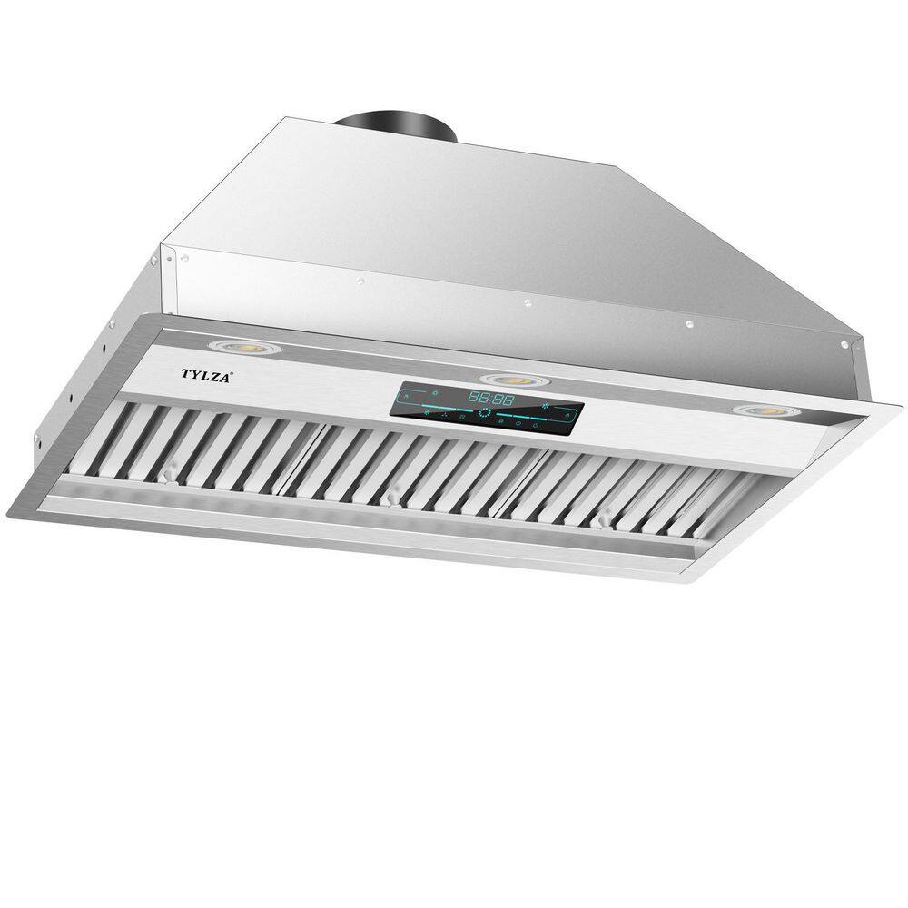 30" Stainless Steel Convertible Insert Range Hood with Charcoal Filter and LED Lights