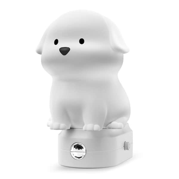 Plug-in Puppy Night Light for Kids, RGB + 3000K, Dusk to Dawn Sensor, Cute Dog Design for Bedroom, Nursery, Gift
