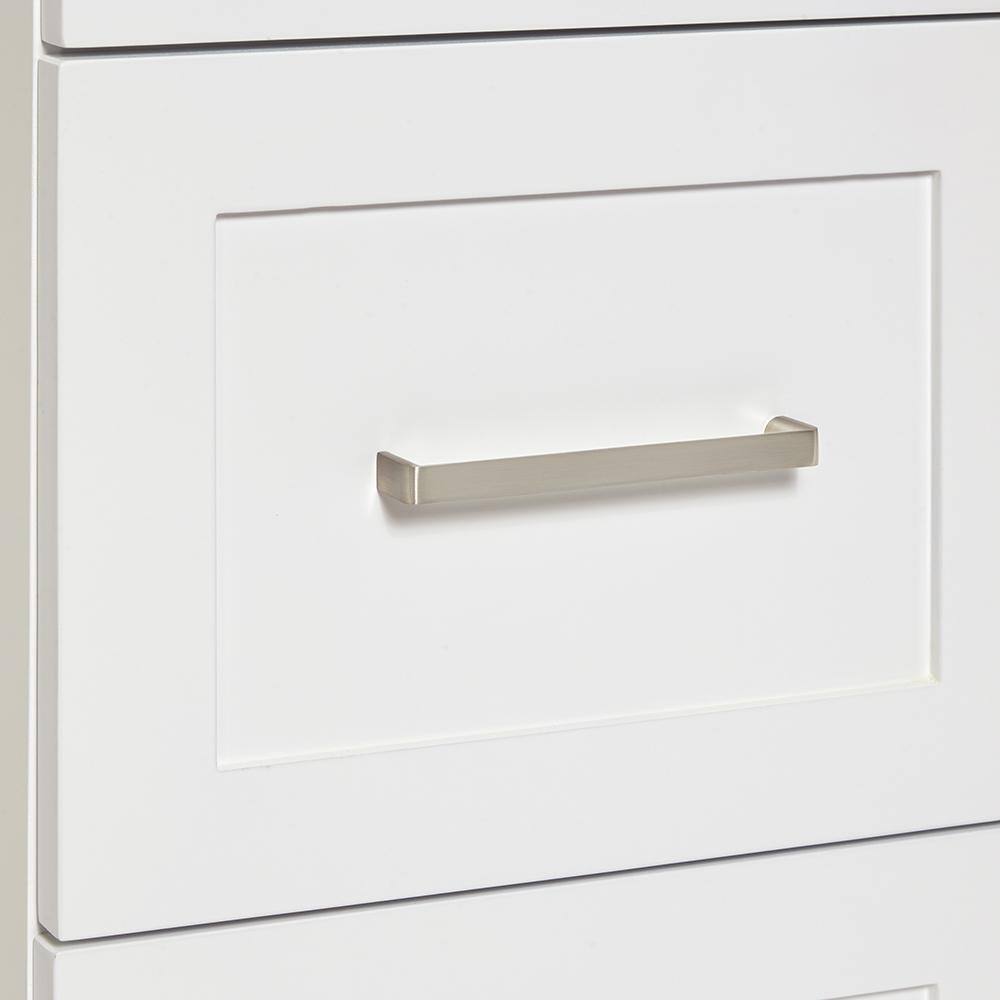 Hamlet 48" White Freestanding Single Vanity Cabinet with Nickel Hardware