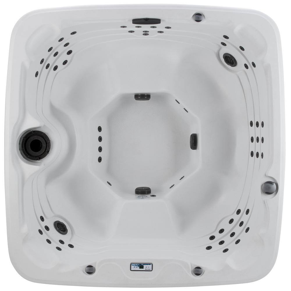 Lifesmart 7-Person Square Spa with Waterfall and LED Lights