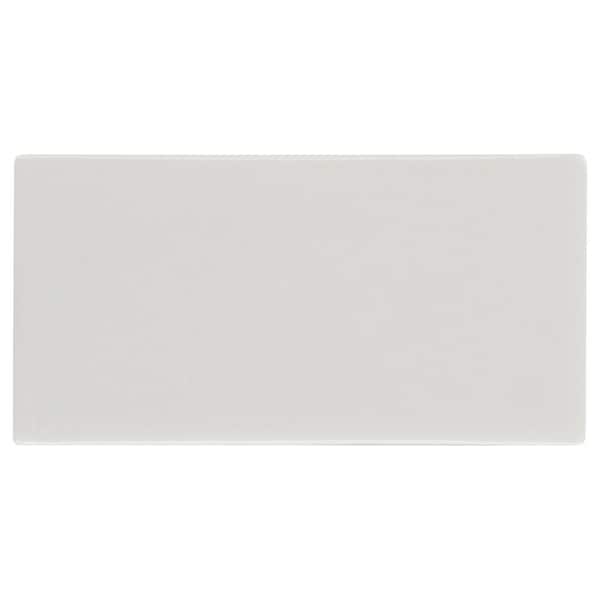 Ivy Hill Tile Delphi Subway Glacier White 3 in. x 0.39 in. Crackled Glass Tile Sample