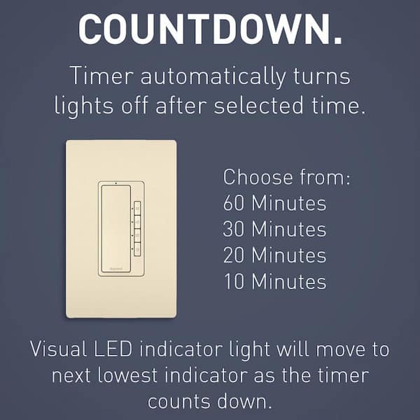 radiant 4 Button 60-Minutes, 40-Minutes, 20-Minutes, 10-Minutes Indoor Digital Countdown Timer, Light Almond